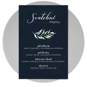 Papírové svatební menu LESSIE