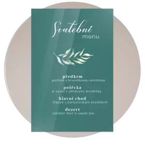 Plexi svatební menu LESSIE