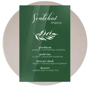 Plexi svatební menu LESSIE
