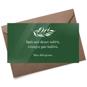 Plexi kartička dary COUBY