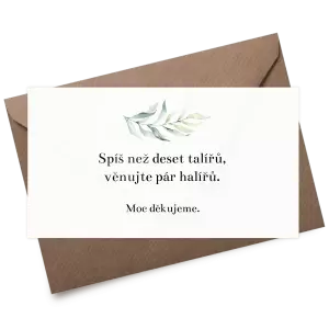 Plexi kartička dary COUBY