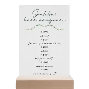 Papírový harmonogram COUBY