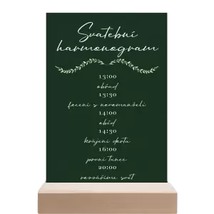 Papírový harmonogram COUBY