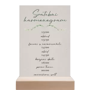 Papírový harmonogram COUBY