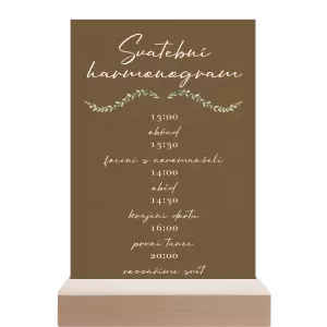 Papírový harmonogram COUBY