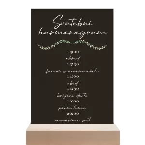 Papírový harmonogram COUBY