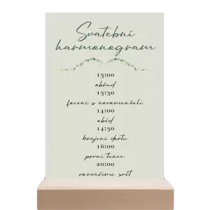 Papírový harmonogram COUBY