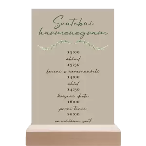 Papírový harmonogram COUBY