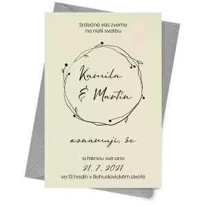 Papírové svatební oznámení SALIKA