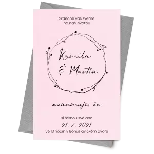 Papírové svatební oznámení SALIKA