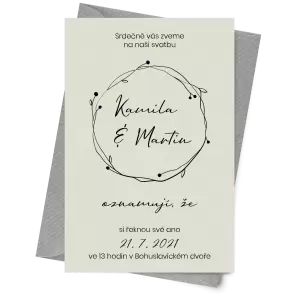 Papírové svatební oznámení SALIKA