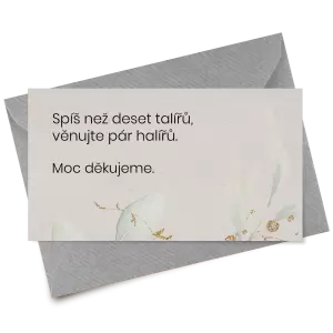 Papírová kartička dary VALEN