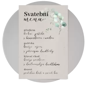 Papírové svatební menu ANDREA
