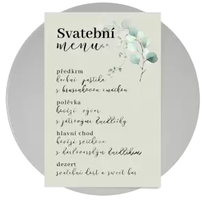 Papírové svatební menu ANDREA