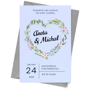 Papírové svatební oznámení VENUŠE