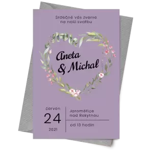 Papírové svatební oznámení VENUŠE