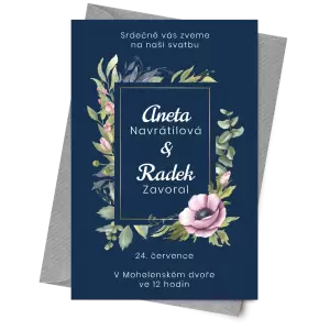 Papírové svatební oznámení DANUŠE