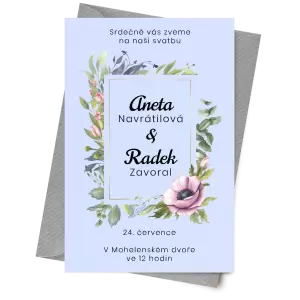 Papírové svatební oznámení DANUŠE