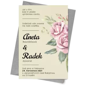 Papírové svatební oznámení HORTY