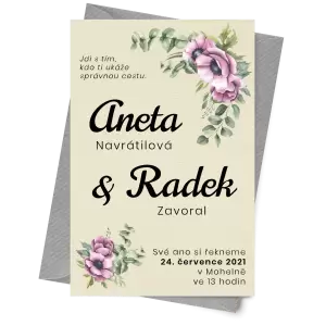 Papírové svatební oznámení ROSALIE