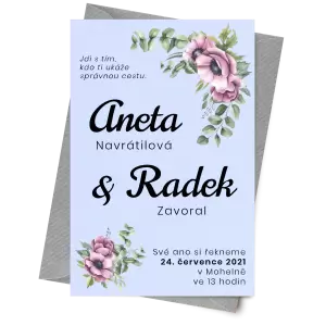 Papírové svatební oznámení ROSALIE