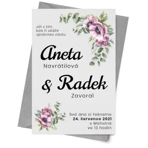 Papírové svatební oznámení ROSALIE