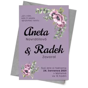 Papírové svatební oznámení ROSALIE