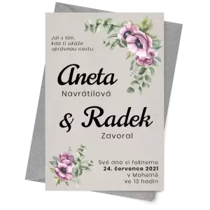 Papírové svatební oznámení ROSALIE