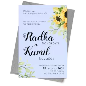 Papírové svatební oznámení SOLLY