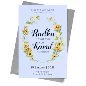 Papírové svatební oznámení SUNBY