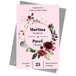 Papírové svatební oznámení ROLIE