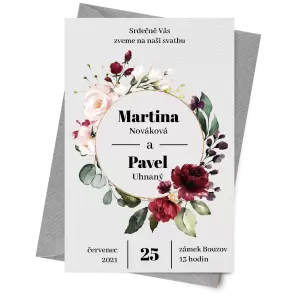 Papírové svatební oznámení ROLIE