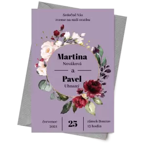 Papírové svatební oznámení ROLIE