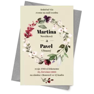 Papírové svatební oznámení RASY