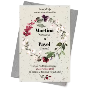 Papírové svatební oznámení RASY