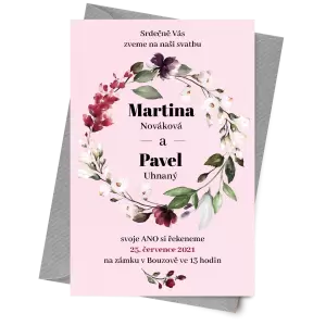 Papírové svatební oznámení RASY