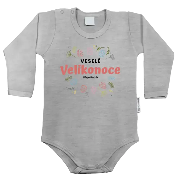 Dětské body Veselé velikonoce přeje jméno