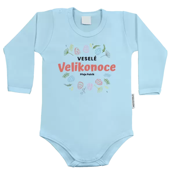 Dětské body Veselé velikonoce přeje jméno