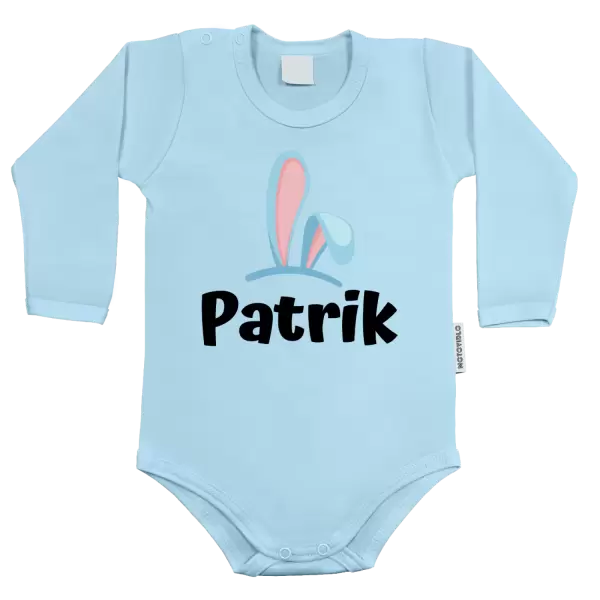 Dětské body Modrá ouška se jménem