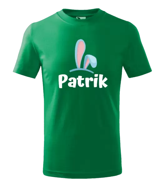 Dětské velikonoční tričko Modrá ouška se jménem