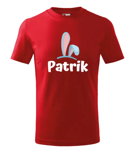 Dětské velikonoční tričko Modrá ouška se jménem