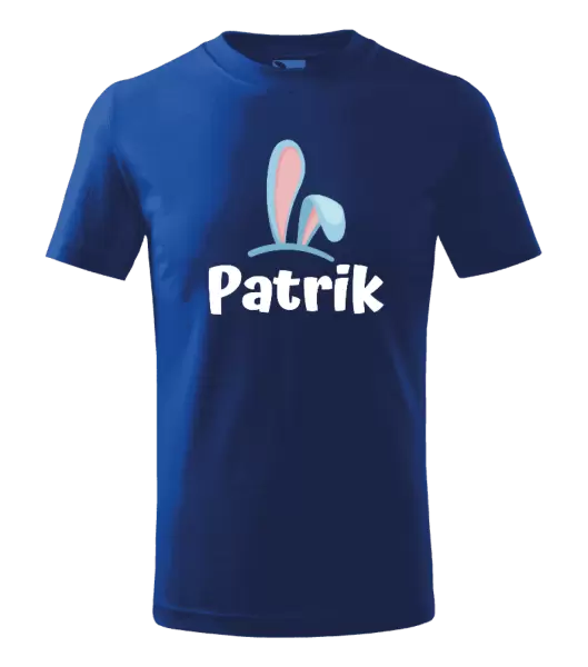 Dětské velikonoční tričko Modrá ouška se jménem