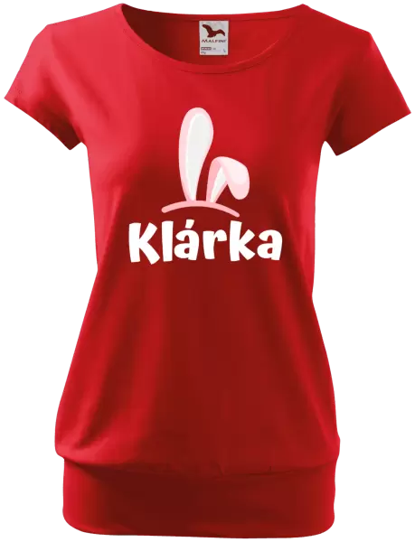 Dámské velikonoční tričko Růžová ouška se jménem