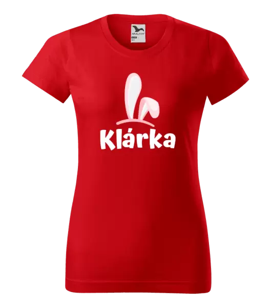 Dámské velikonoční tričko Růžová ouška se jménem