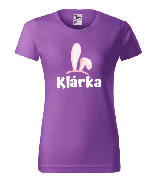 Dámské velikonoční tričko Růžová ouška se jménem