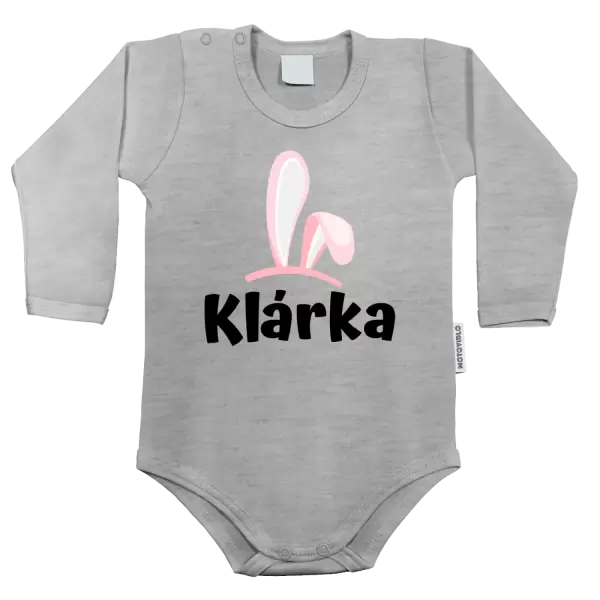 Dětské body Růžová ouška se jménem