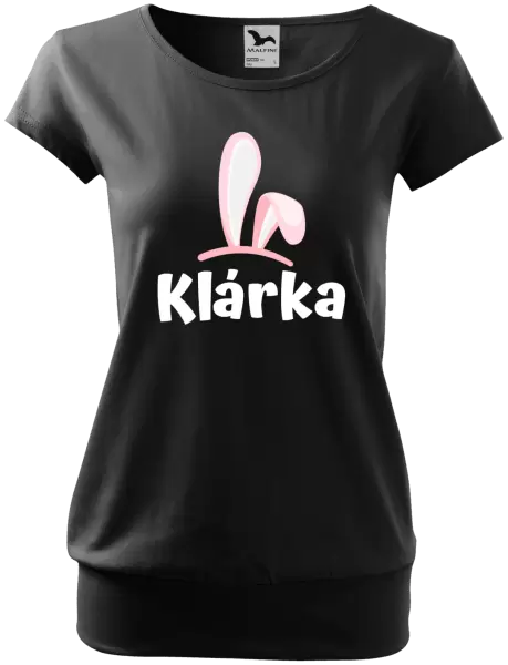 Dámské velikonoční tričko Růžová ouška se jménem