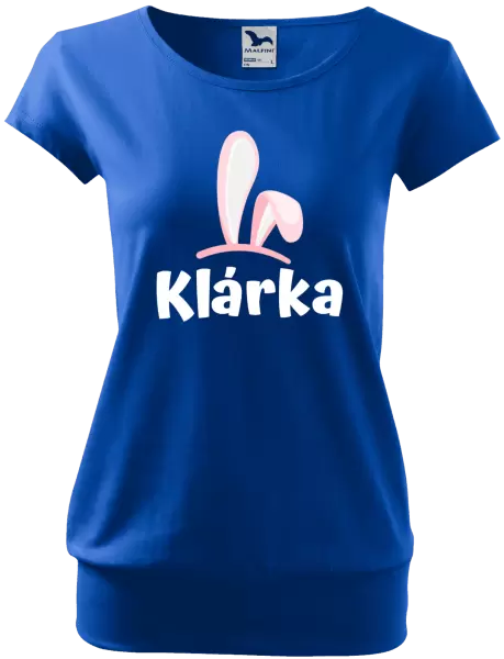 Dámské velikonoční tričko Růžová ouška se jménem