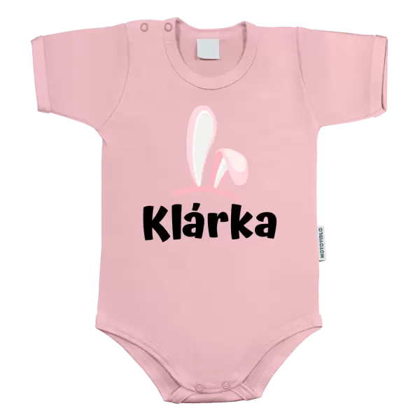 Dětské body Růžová ouška se jménem