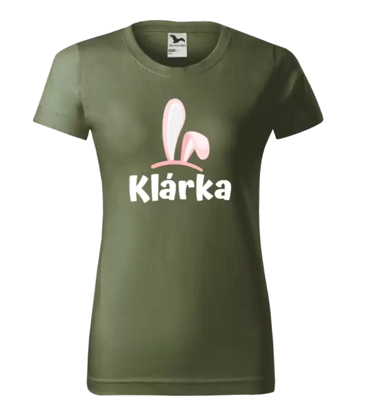 Dámské velikonoční tričko Růžová ouška se jménem